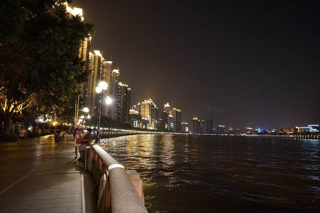Río Perla de noche, Guangzhou