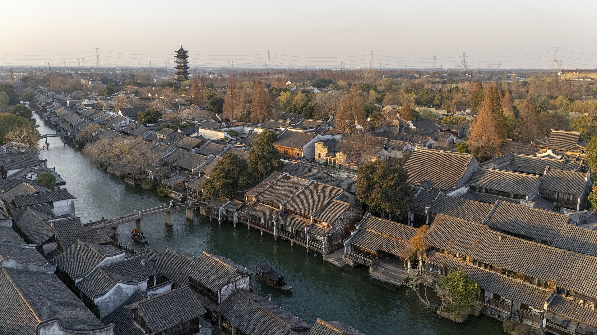 Vista aérea de Wuzhen