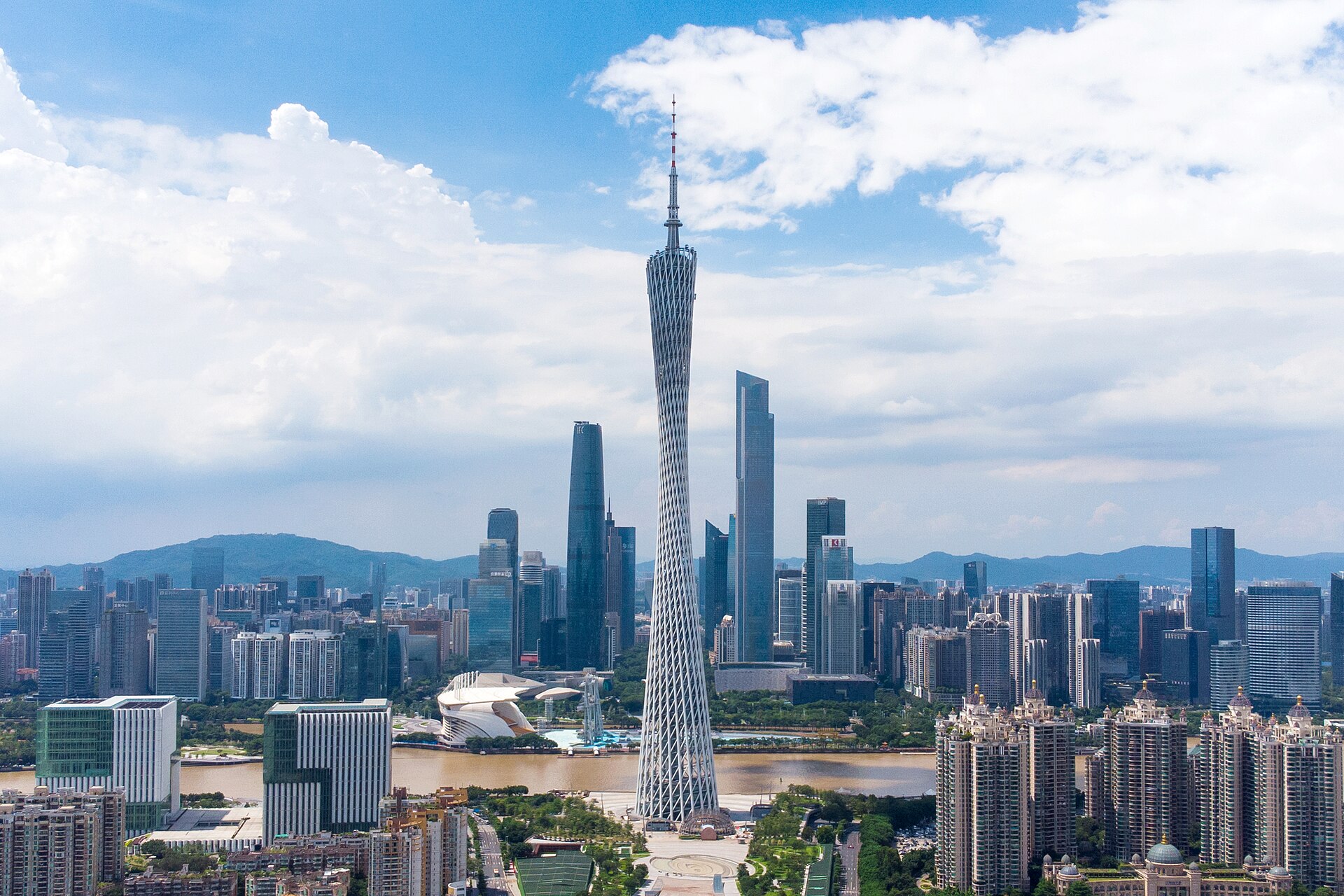 Paisaje de Guangzhou, China