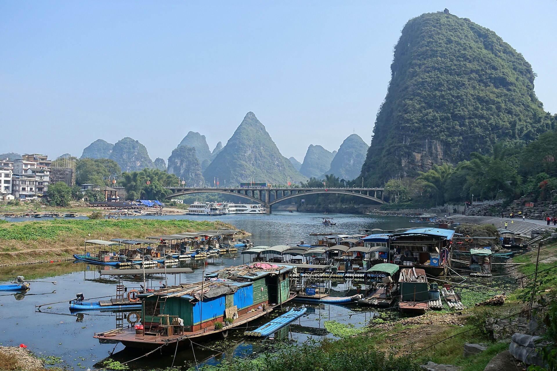 Paisaje del tour privado: crucero por el río Li hasta Yangshuo
